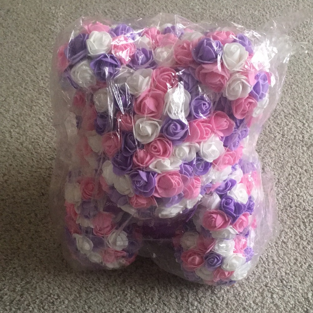 Floral Rose Muticolored Teddy Bear